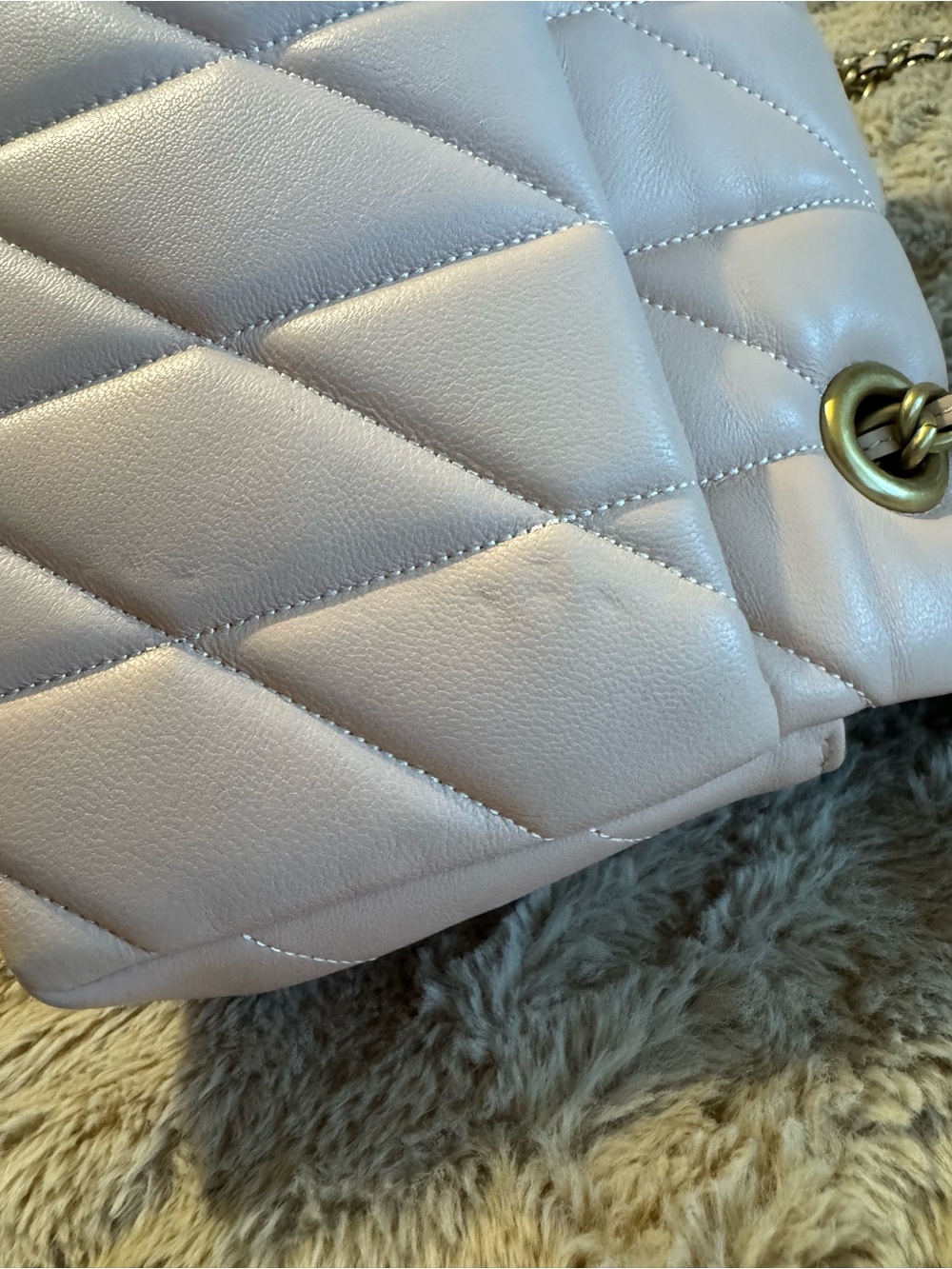COACH Quilted Tabby 26 Shoulder Bag - Cream - Picture 13 of 16